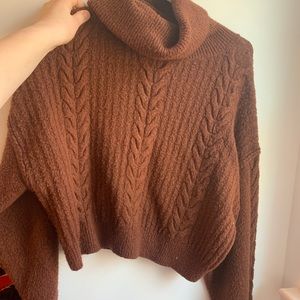 Brown target sweater